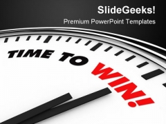 Time To Win Business PowerPoint Template 0610 Time To Win Business PowerPoint Template 0610