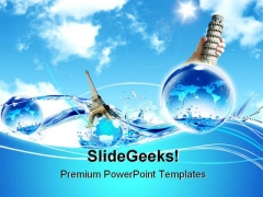 Tower And Ocean Global PowerPoint Themes And PowerPoint Slides 0711