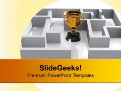 Trophy In Labyrinth Competition PowerPoint Templates Ppt Backgrounds For Slides 0113 Trophy In Labyrinth Competition PowerPoint Templates Ppt Backgrounds For Slides 0113