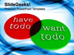 Two Circles Comparing The Things You Want To Do PowerPoint Templates And PowerPoint Themes 0912 Two Circles Comparing The Things You Want To Do PowerPoint Templates And PowerPoint Themes 0912