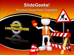 Under Construction Sign Symbol PowerPoint Themes And PowerPoint Slides 0611 Under Construction Sign Symbol PowerPoint Themes And PowerPoint Slides 0611