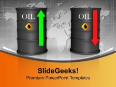 Upwards And Downwards Oil Prices Petroleum Finance PowerPoint Templates And PowerPoint Themes 1112