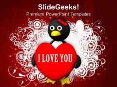 Valentine Penguin Shape Love PowerPoint Templates Ppt Backgrounds For Slides 0213 Valentine Penguin Shape Love PowerPoint Templates Ppt Backgrounds For Slides 0213