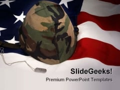 Veteran Soldiers Americana PowerPoint Template 1110 Veteran Soldiers Americana PowerPoint Template 1110