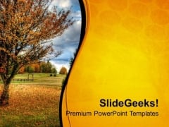 View Of Nature With Golden Background PowerPoint Templates Ppt Backgrounds For Slides 0713 View Of Nature With Golden Background PowerPoint Templates Ppt Backgrounds For Slides 0713