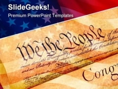 We The People Americana PowerPoint Template 0810 We The People Americana PowerPoint Template 0810