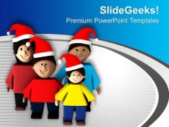 Wear Santa Cap And Enjoy Christmas PowerPoint Templates Ppt Backgrounds For Slides 0713 Wear Santa Cap And Enjoy Christmas PowerPoint Templates Ppt Backgrounds For Slides 0713