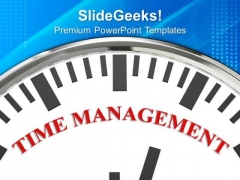 White Clock With Time Management PowerPoint Templates Ppt Backgrounds For Slides 0213