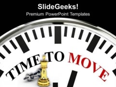 White Clock With Words Time To Move PowerPoint Templates Ppt Backgrounds For Slides 0613 White Clock With Words Time To Move PowerPoint Templates Ppt Backgrounds For Slides 0613