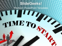 White Clock With Words Time To Start PowerPoint Templates And PowerPoint Themes 1112 White Clock With Words Time To Start PowerPoint Templates And PowerPoint Themes 1112