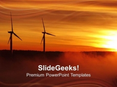 Windmills Sunset PowerPoint Templates And PowerPoint Themes 0512 Windmills Sunset PowerPoint Templates And PowerPoint Themes 0512
