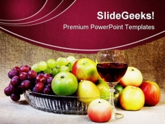 Wine Fruits Holidays PowerPoint Themes And PowerPoint Slides 0211