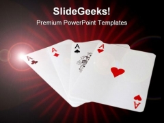 Winner Cards Game PowerPoint Template 1110