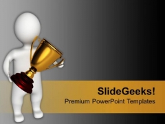 Winner Holding Golden Trophy Competition PowerPoint Templates Ppt Backgrounds For Slides 0113 Winner Holding Golden Trophy Competition PowerPoint Templates Ppt Backgrounds For Slides 0113