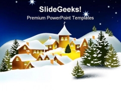 Winter Town Festival PowerPoint Themes And PowerPoint Slides 0811
