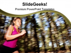 Woman Running Health PowerPoint Themes And PowerPoint Slides 0411 Woman Running Health PowerPoint Themes And PowerPoint Slides 0411