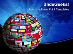 World Flags Globe Earth PowerPoint Background And Template 1210 World Flags Globe Earth PowerPoint Background And Template 1210