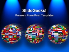 World Flags Globe PowerPoint Template 1110 World Flags Globe PowerPoint Template 1110