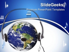 World Is Listening Music PowerPoint Templates And PowerPoint Backgrounds 0311 World Is Listening Music PowerPoint Templates And PowerPoint Backgrounds 0311