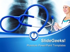 X Ray And Stethoscope Medical PowerPoint Themes And PowerPoint Slides 0511