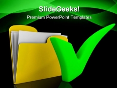 Yellow Computer Folder Security PowerPoint Templates And PowerPoint Backgrounds 0211
