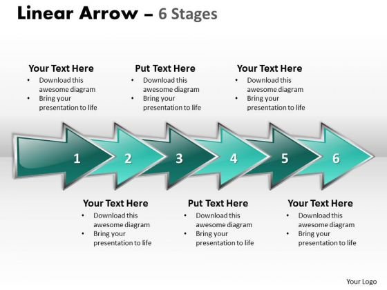 Business Cycle Diagram Linear Arrow 6 Stages Sales Diagram Business Cycle Diagram Linear Arrow 6 Stages Sales Diagram