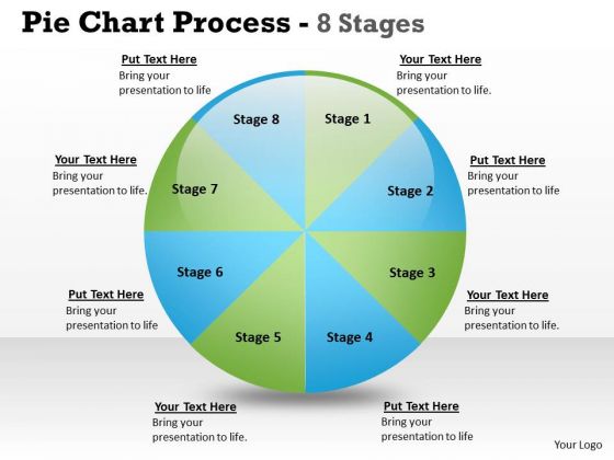 Business Cycle Diagram Pie Chart Process 8 Stages Sales Diagram