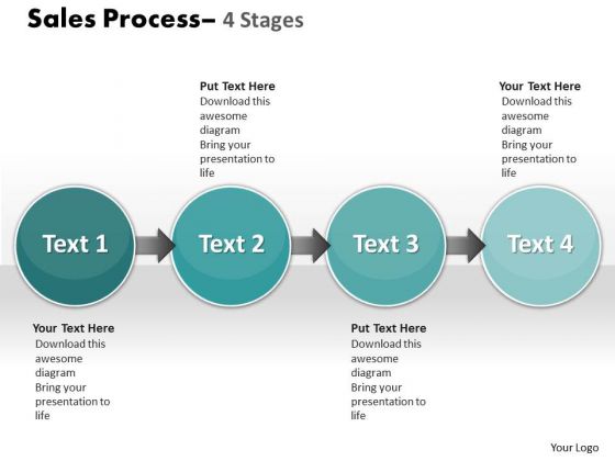 Business Cycle Diagram Sale Process 4 Stages Sales Diagram
