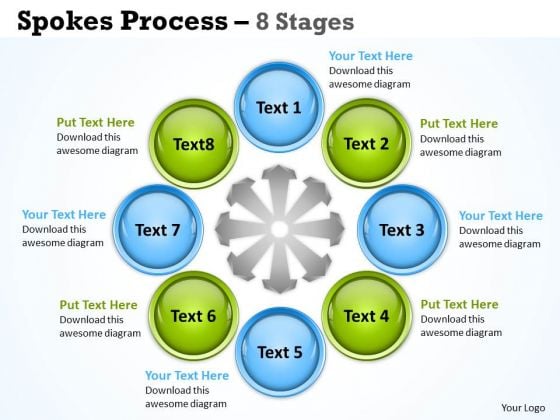 Business Cycle Diagram Spokes Process 8 Stages Strategic Management