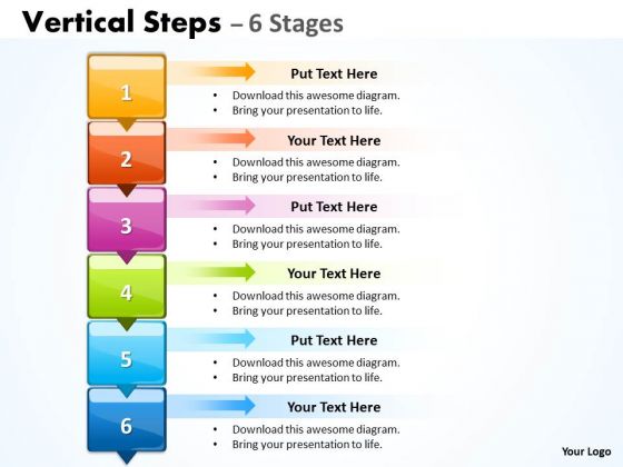 Business Cycle Diagram Vertical Steps 6 Diagram Marketing Diagram