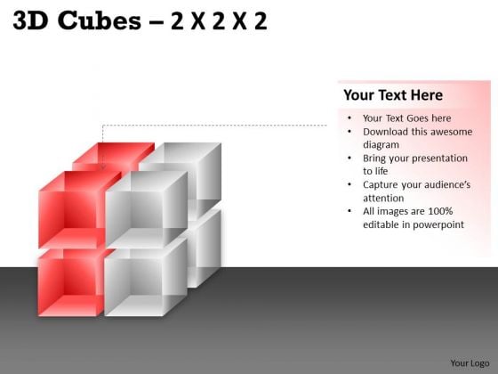 Business Diagram 3d Cubes 2x2x2 Sales Diagram Business Diagram 3d Cubes 2x2x2 Sales Diagram
