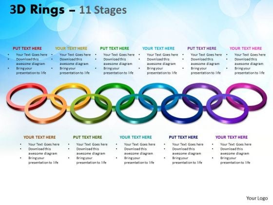 Business Diagram 3d Rings 11 Stage Marketing Diagram Business Diagram 3d Rings 11 Stage Marketing Diagram