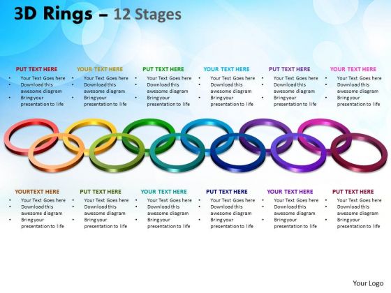 Business Diagram 3d Rings 12 Stages Sales Diagram Business Diagram 3d Rings 12 Stages Sales Diagram