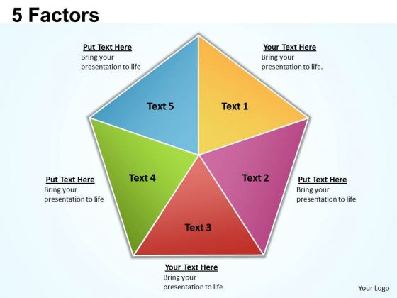 Business Diagram 5 Factors PowerPoint Slides 3 Business Framework Model