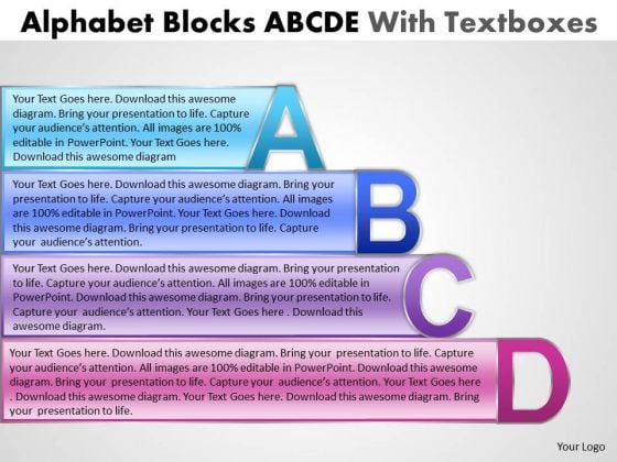 Business Diagram Alphabet Blocks Abcd With Textboxes Strategy Diagram Business Diagram Alphabet Blocks Abcd With Textboxes Strategy Diagram