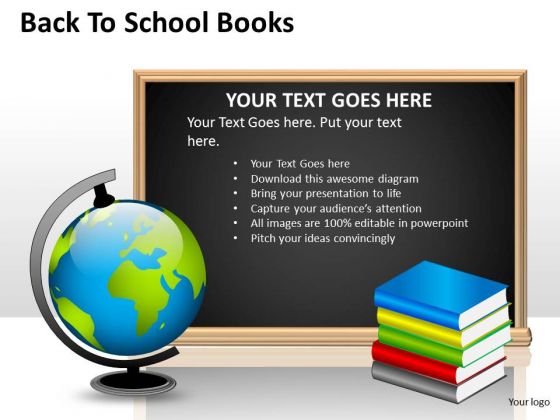 Business Diagram Back To School Books Strategy Diagram