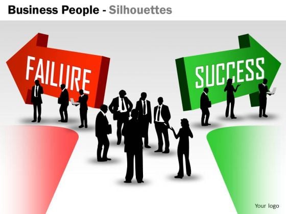 Business Diagram Business People Silhouettes Consulting Diagram