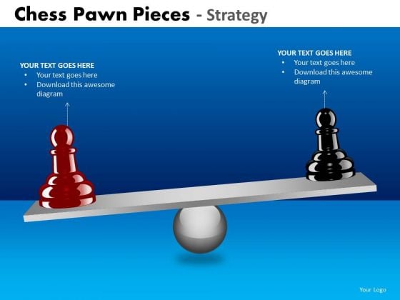 Business Diagram Chess Pawn Pieces Strategy Diagram