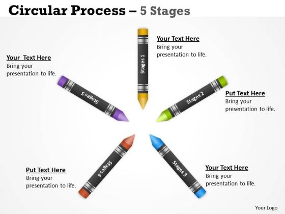 Business Diagram Circular Process 5 Stages Sales Diagram