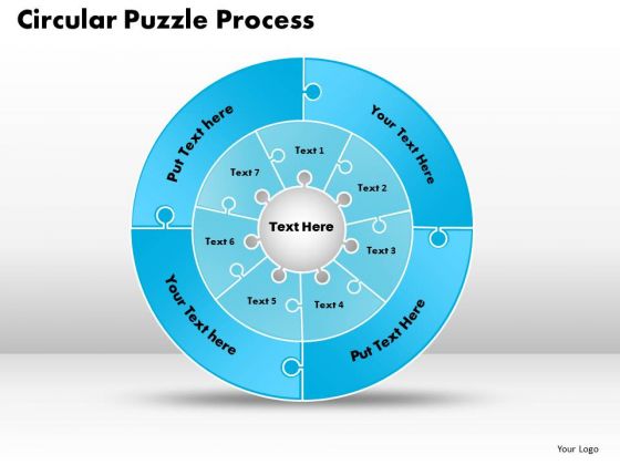 Business Diagram Circular Puzzle Flowchart Process Diagram Strategic Management