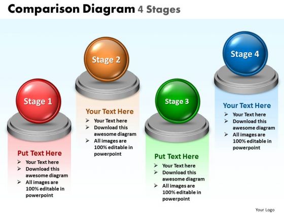 Business Diagram Comparison Diagram 4 Stages Sales Diagram Business Diagram Comparison Diagram 4 Stages Sales Diagram