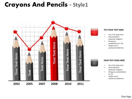 Business Diagram Crayons And Pencils Style 1 Business Cycle Diagram