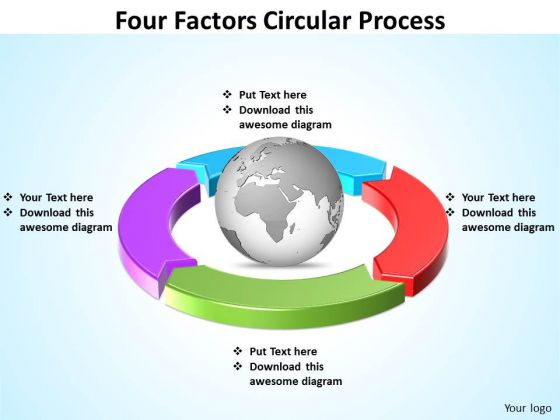 Business Diagram Four Factors Circular Process PowerPoint Slides Templates Sales Diagram
