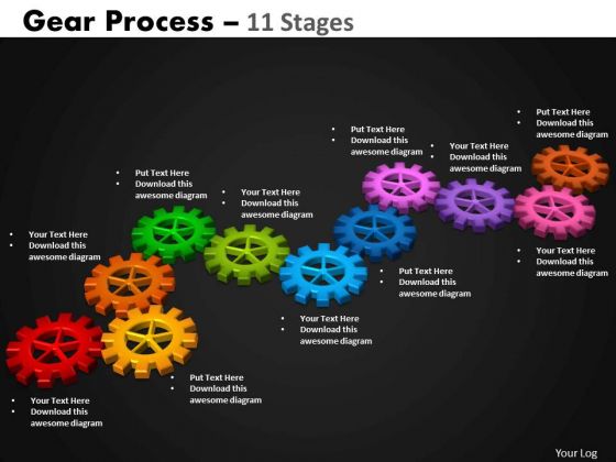 Business Diagram Gears Process 11 Stages Sales Diagram Business Diagram Gears Process 11 Stages Sales Diagram