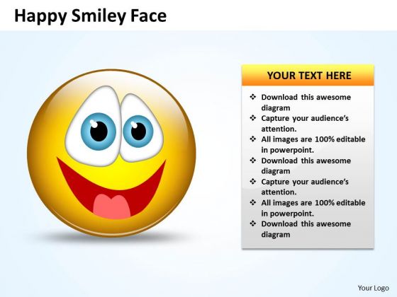 Business Diagram Happy Smiley Face Marketing Diagram