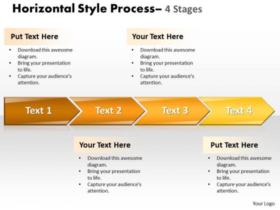 Business Diagram Horizontal Style 4 Stages Style Strategic Management Business Diagram Horizontal Style 4 Stages Style Strategic Management