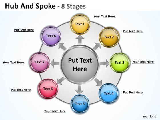 Business Diagram Hub And Spoke 8 Stages Business Framework Model
