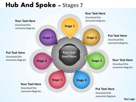 Business Diagram Hub And Spoke Stages Consulting Diagram