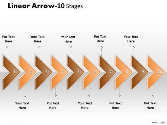 Business Diagram Linear Arrow 10 Stages Sales Diagram Business Diagram Linear Arrow 10 Stages Sales Diagram