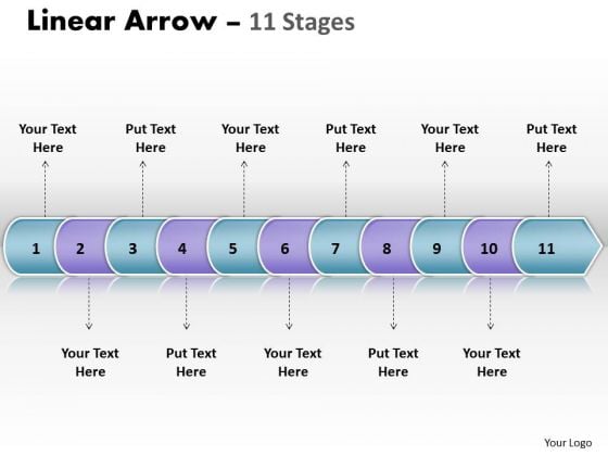 Business Diagram Linear Arrow 11 Stages Marketing Diagram Business Diagram Linear Arrow 11 Stages Marketing Diagram
